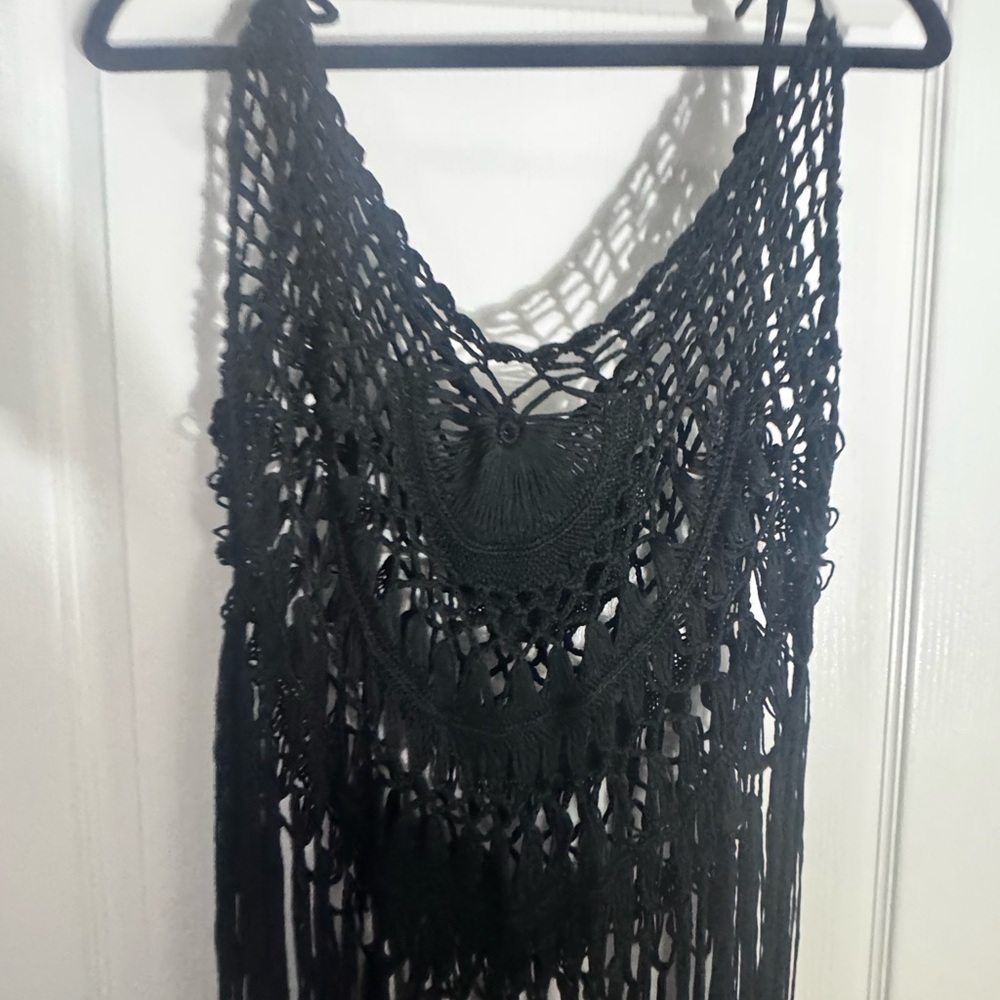 Fashion Nova Black Crochet Dress